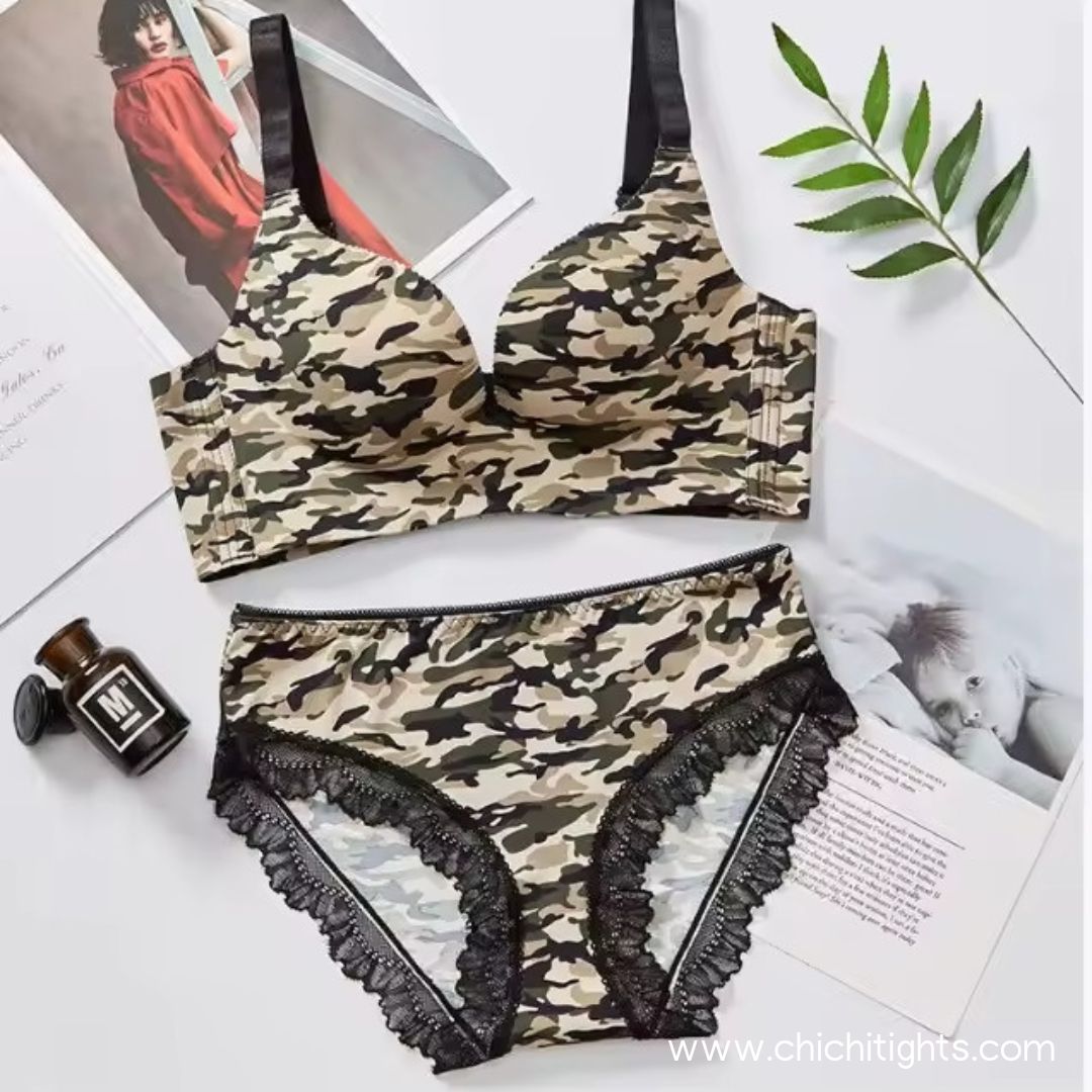 Tiger print lingerie set