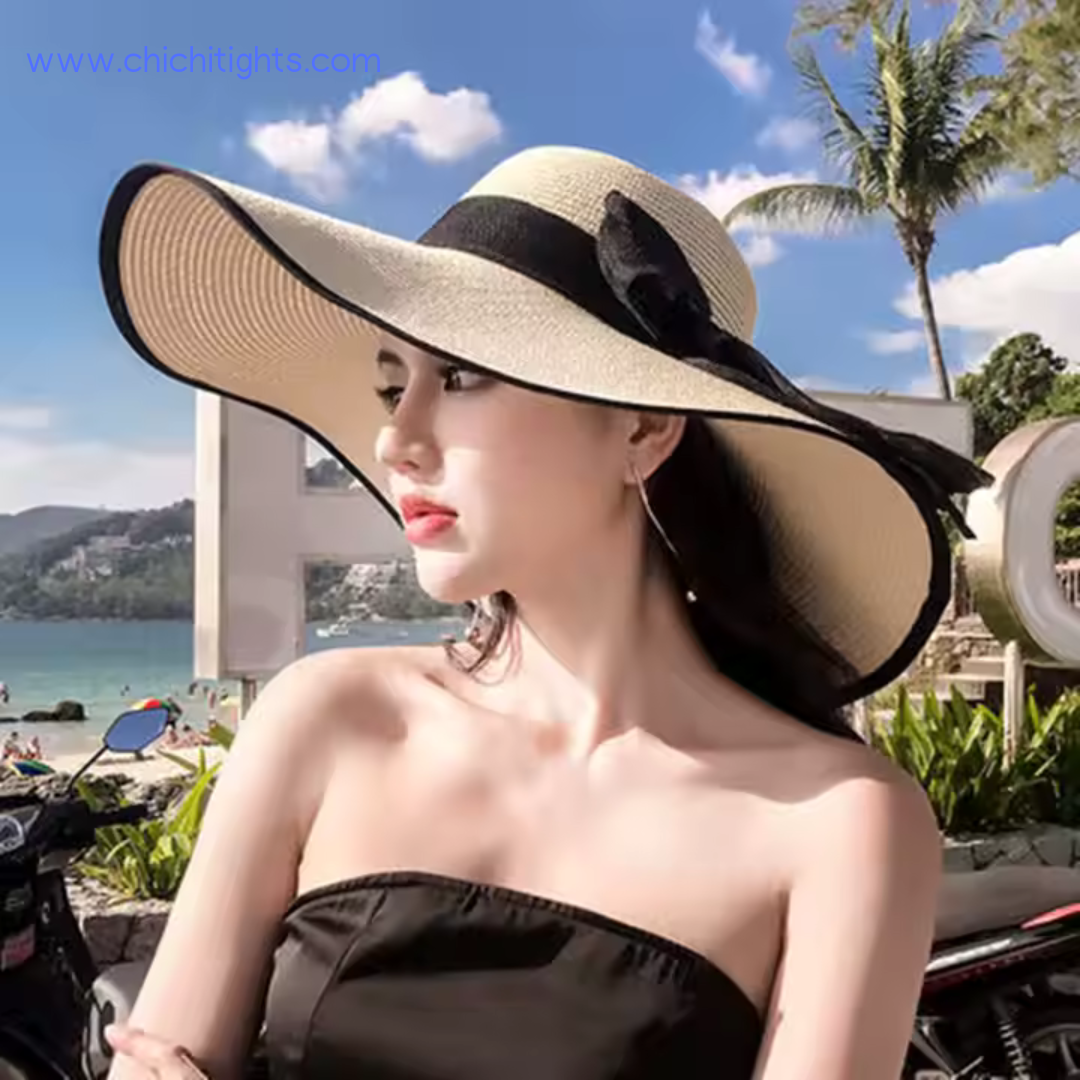 Oversized Ribbon Sun Hat – Summer Edition