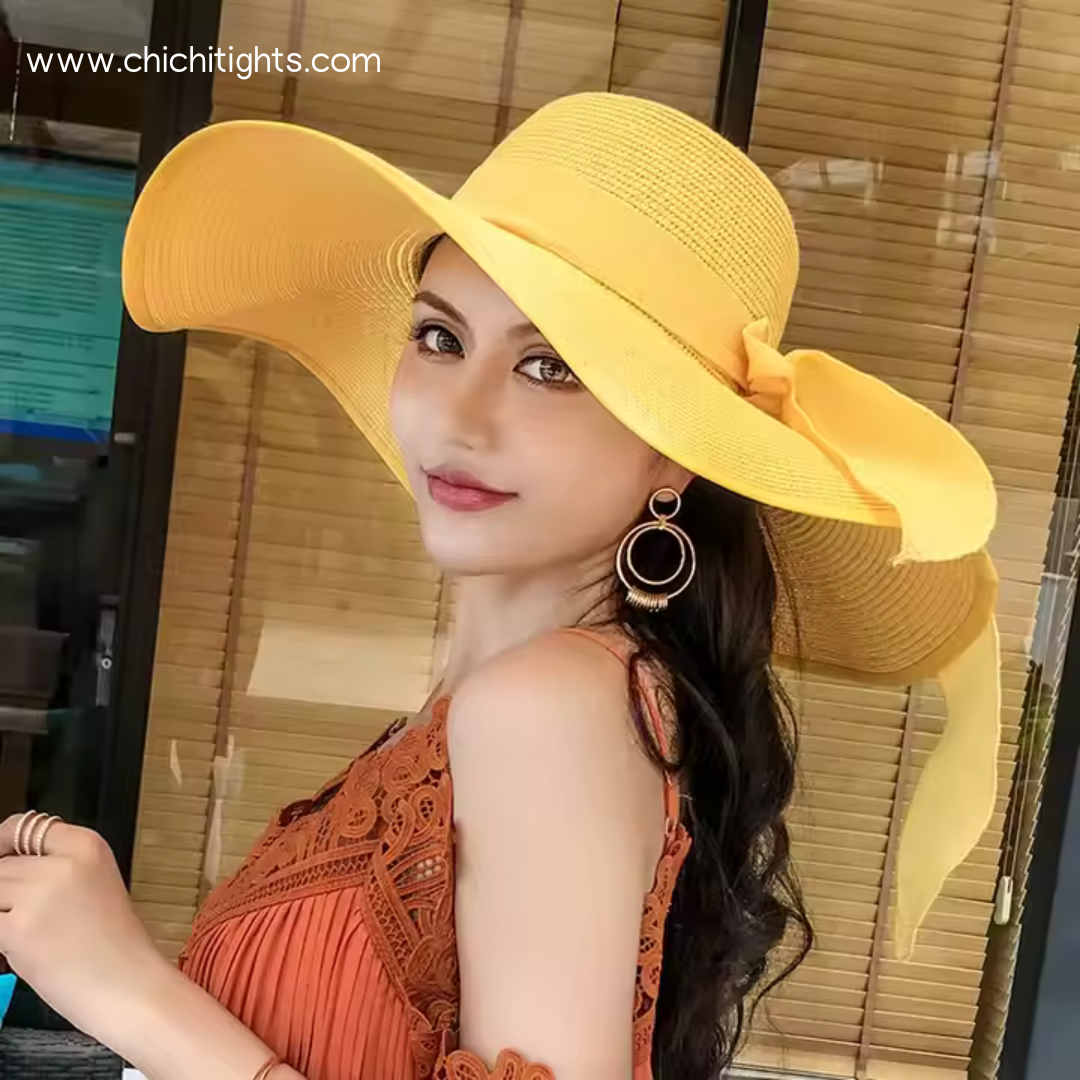 Oversized Ribbon Sun Hat – Summer Edition